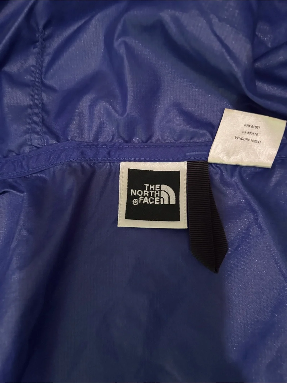 The North Face Men's Royal Blue Hooded Full Zip  Windbreaker Size XL